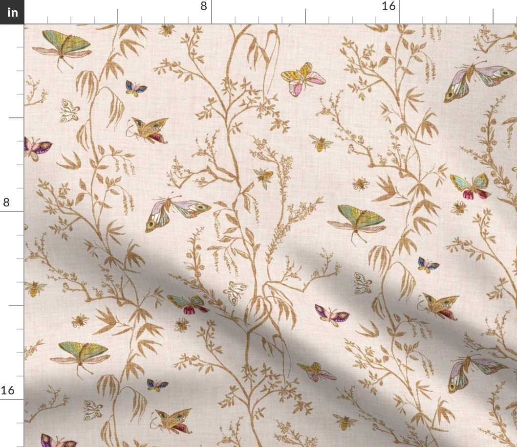 Butterfly Chinoiserie (cream) LRG