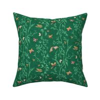 Butterfly Chinoiserie (emerald) MED 