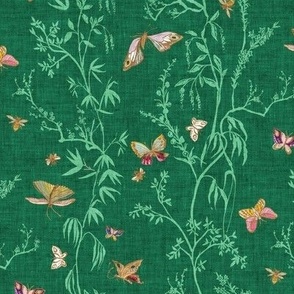 Butterfly Chinoiserie (emerald) MED 