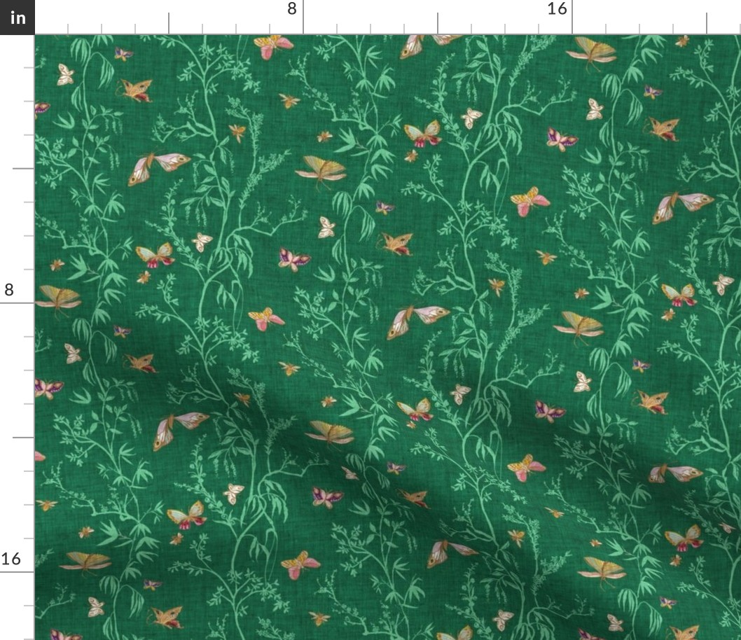 Butterfly Chinoiserie (emerald) MED 