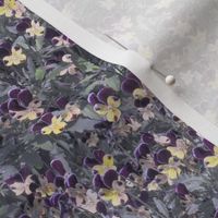 9x5-Inch Repeat of When Tiny Violas Fill My Garden - Soft Colors