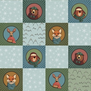 Winter Woodland Cheater Quilt