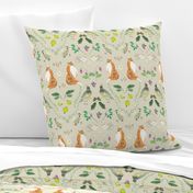 Forest Friends and Flora, Tan, Textured, Fox, Woodland Animals - Small