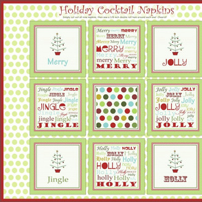 Holiday Cocktail napkins