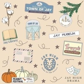 Jay Florida landmarks in beige