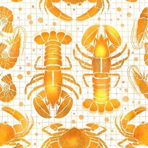 seafood on the net - Frutti di mare collection - fun and bright amber yellow