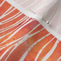 orange watercolor waves - Frutti di mare collection -   abstract, vibrant  design