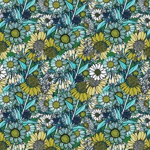 Aussie Florals - Modern Blue