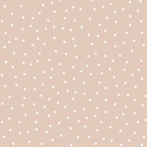 square dots on taupe