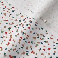 Christmas  retro boho speckles - abstract minimalist sprinkles and spots multi-color red green blue on white