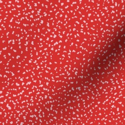 Christmas  retro boho speckles - abstract minimalist sprinkles and spots pink on red