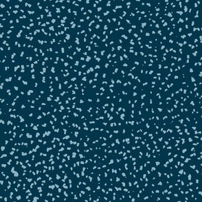 Christmas  retro boho speckles - abstract minimalist sprinkles and spots aqua blue on marine