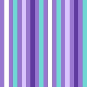 Purple and Turquoise Stripes small scale