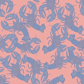 Rock lobster -blue and pink