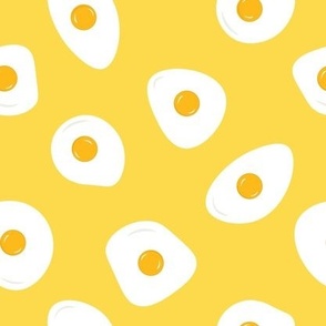 Big pop fried eggs - yellow version