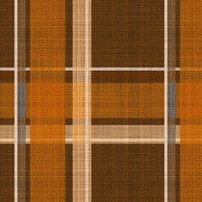 Cozy cottage plaid in earth - Big size