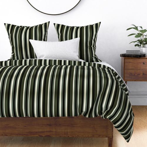 Gothic Elegance: Green and White Stripes on Black - camouflage (10)