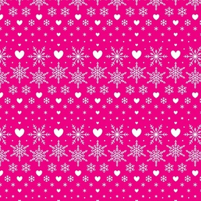 Fairisle Snowflakes - MEDIUM - Hot Magenta Pink