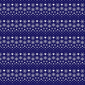 Fairisle Snowflakes - SMALL - Night Sky Navy Blue