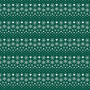 Fairisle Snowflakes - SMALL - Christmas Tree Green