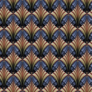 Coastal Chic - Art Deco Abstract Lilies