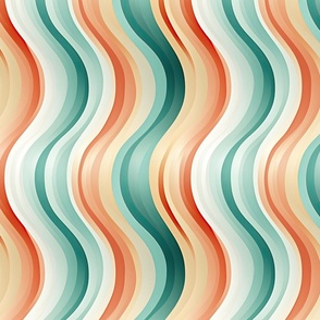 Trippy Waves: Mid-Century Inspired Colorful Wavy Background - waves (5)