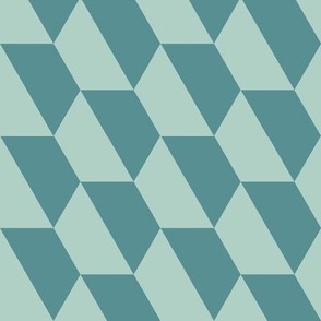 Hexagon Trapezoid Teal and Turquoise