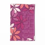 lillium leaf calendar 2014 - berry botanical calendar - tea towel and wall hanging