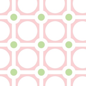 Pink &  Green Bold Minimalism, MINI 800, v02–table linens, wallpaper, tablecloth, sheets, bedding, kitchen, blanket, green and pink, green, pink, preppy, bold, minimalism, circle, square, round, 