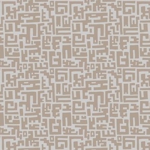 Maze - Beige and Tan