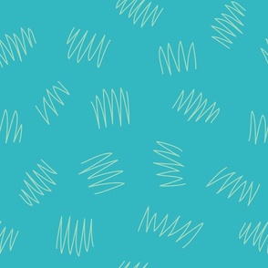 Hand-drawn Squiggles in blue teal // Med