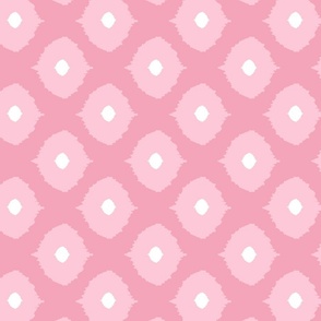 Ikat Moroccan Eyes - pink, part of the Pink Begonia Bedding Collection