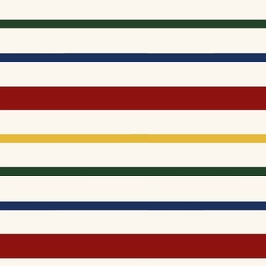 Retro 1980s Colorful Multi-stripes