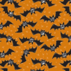 Wacky Bats Halloween on Orange