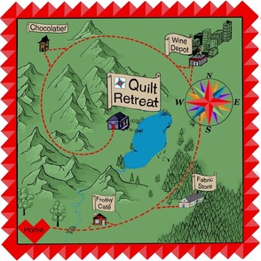 Quilt Retreat Map 18 inches
