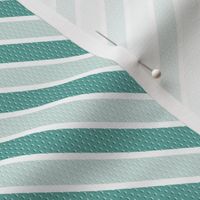 Retro textured stripe - teal and sea glass