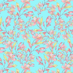 Turquoise floral