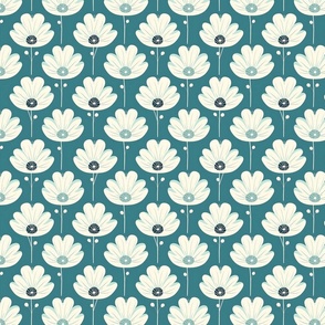 Small Teal Tapestry: The Floral Fantasia