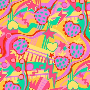 Retro Strawberry Dreams - Large - 6 