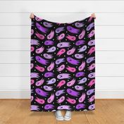 Halloween Ghosties Purple Pink Black BG Rotated - XL Scale