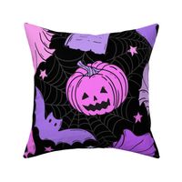 Happy Halloween Purple Lilac Black BG - XL SCale