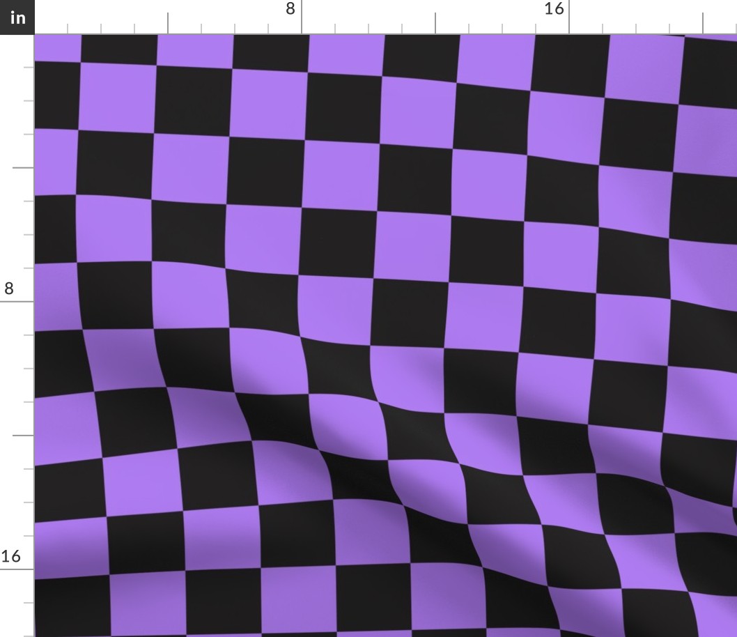 Skateboarding Ghosts Purple Checker Coordionate - Large Scale
