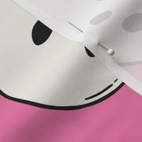 Skateboarding Ghosts Pink BG Rotated - XL Scale