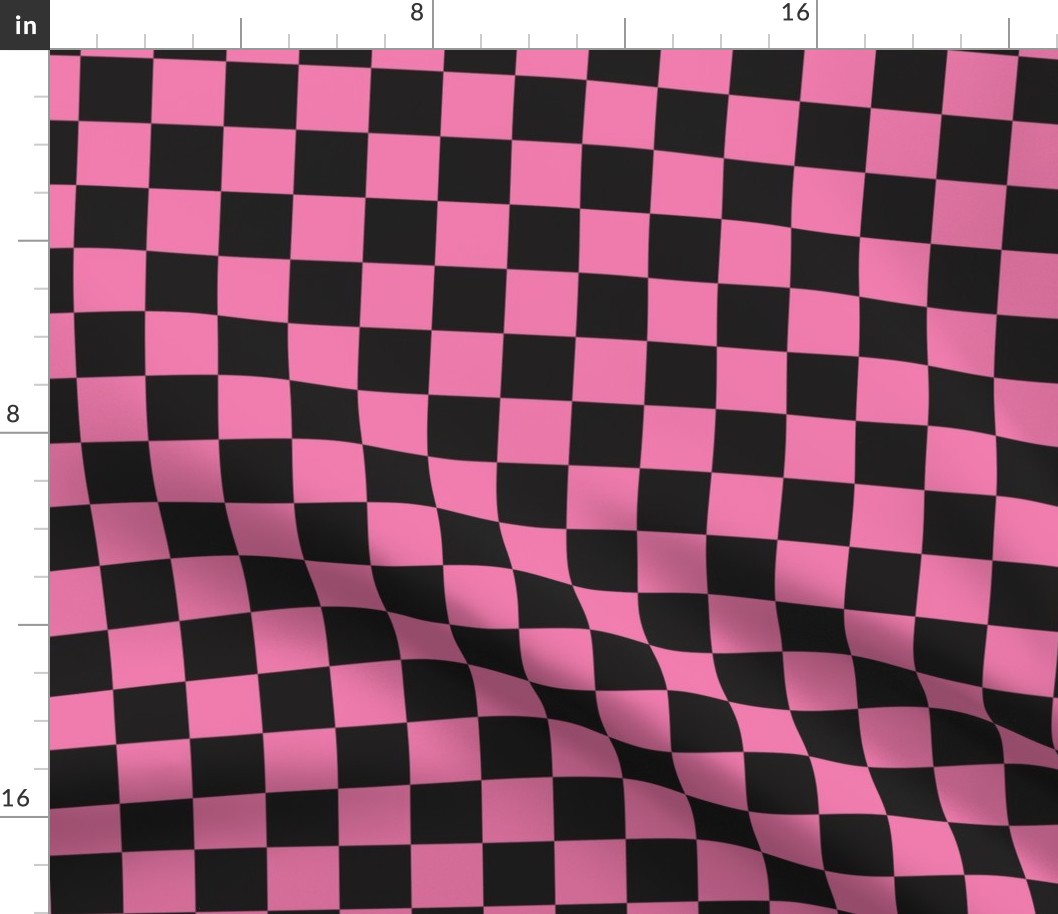 Skateboarding Ghosts Pink Checker Coordinate - Medium Scale