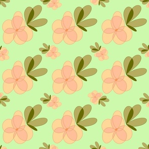 summer flowers in mint