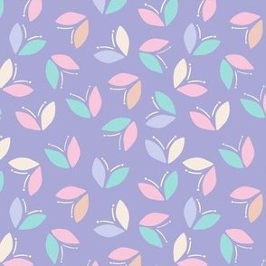 Geometric abstract minimal cute butterfly in lavendar and unicorn pastel colours 