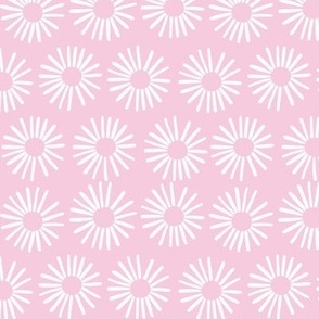 abstract line flowers with pastel pink  forming a radial sun like pattern