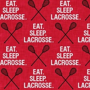EAT. SLEEP. LACROSSE. - red - lacrosse sticks - C23