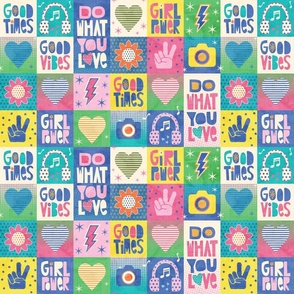 Small - Nostalgic Tween Spirit Grid - Girls - Multicolor - Colorful ©designsbyroochita