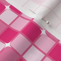 Checkered - Small - Mirrorball - Retro Pink - Home Decor - Barbie - Tween - Kids - Teens - Girls - Squares - Sheet - pillow ©designsbyroochita